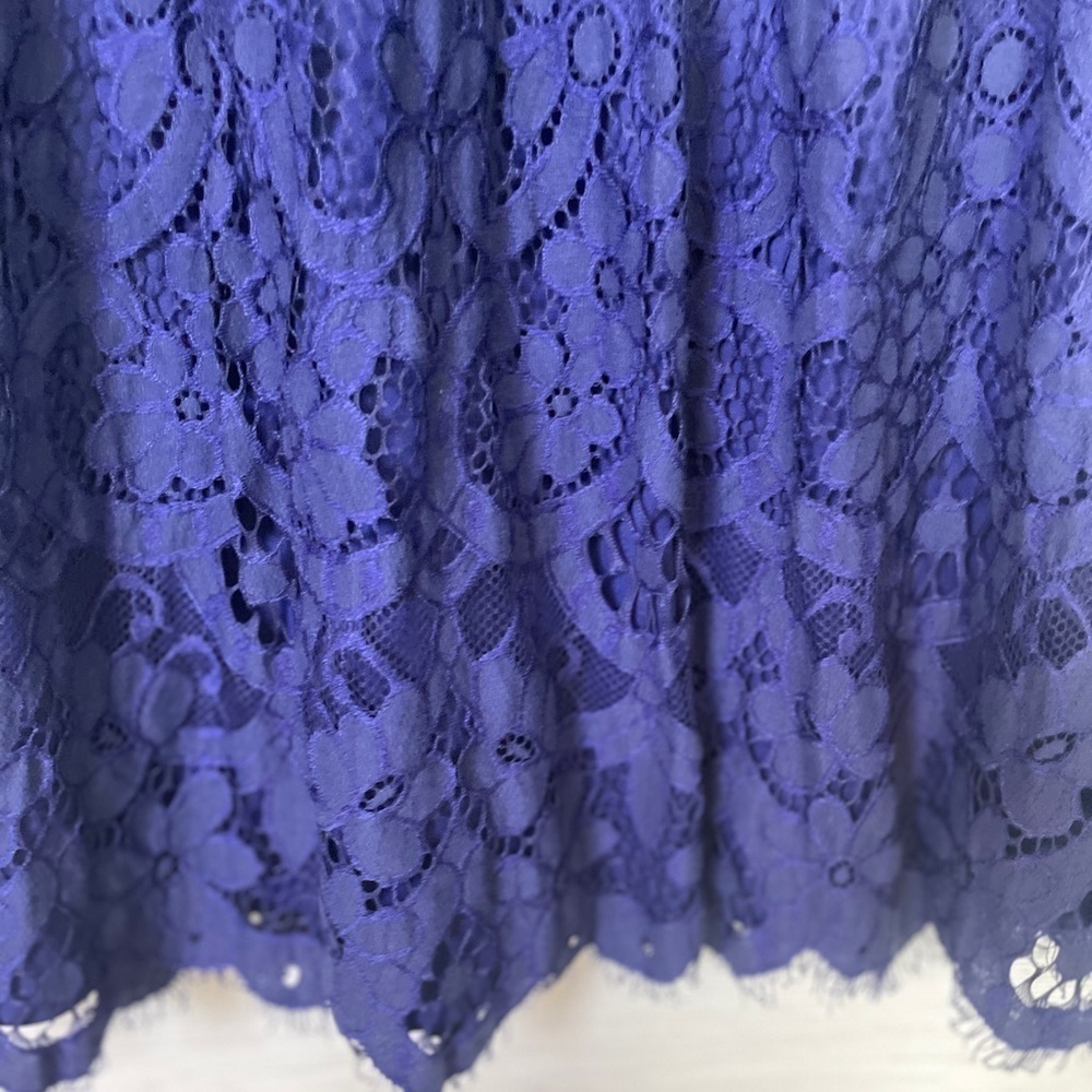 Lane Bryant Blue Lace Feminine Party Holiday Dress with Bell Sleeves Size 16 - Picture 13 of 16